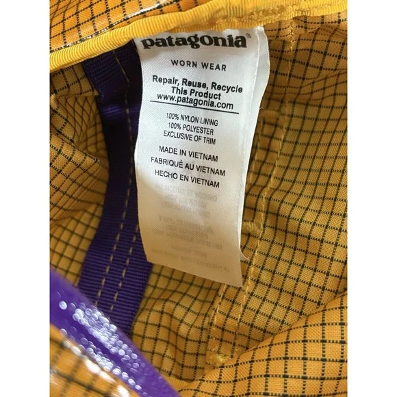 PATAGONIA BLACK HOLE DUFFEL ORANGE PURPLE GRID PLZ READ 30L